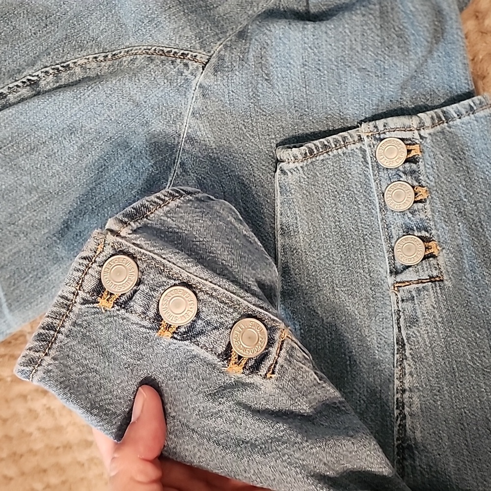 Levi's Blue Denim Button-Up Top XXL - Picture 6 of 8